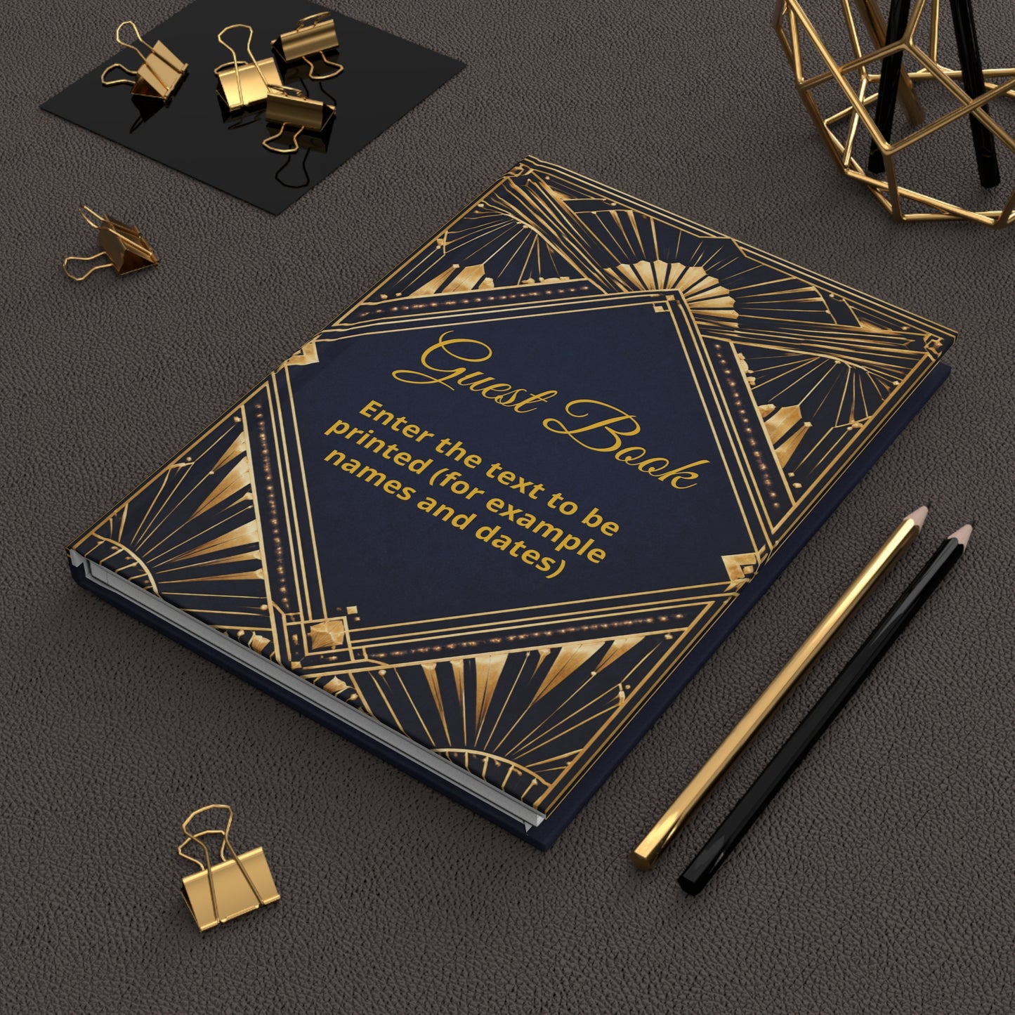 Art deco wedding guest book navy blue, Art deco engagement guest book, Art deco bridal shower guest book, Art deco wedding decor