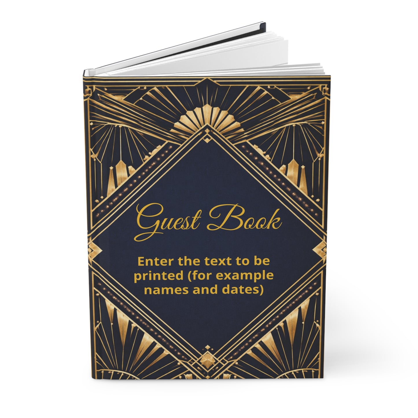 Art deco wedding guest book navy blue, Art deco engagement guest book, Art deco bridal shower guest book, Art deco wedding decor